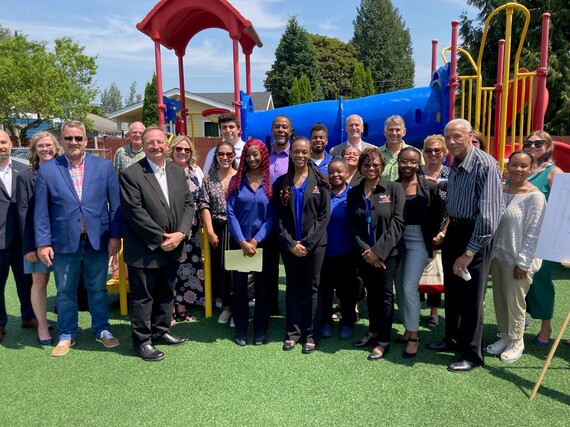 Group Photo at Child Care Facilities Press Conference