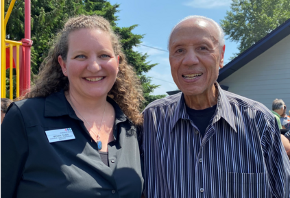 Megan with Lenny Wilkens