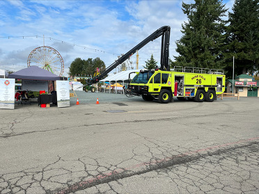 Aircraft Rescue and Firefighting vehicle F26 on display at the Evergreen State Fair