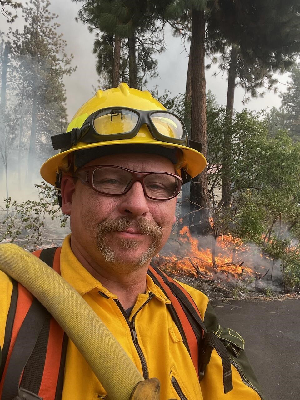 FF Nic Nicholson battles the Gray Fire in Medical Lake