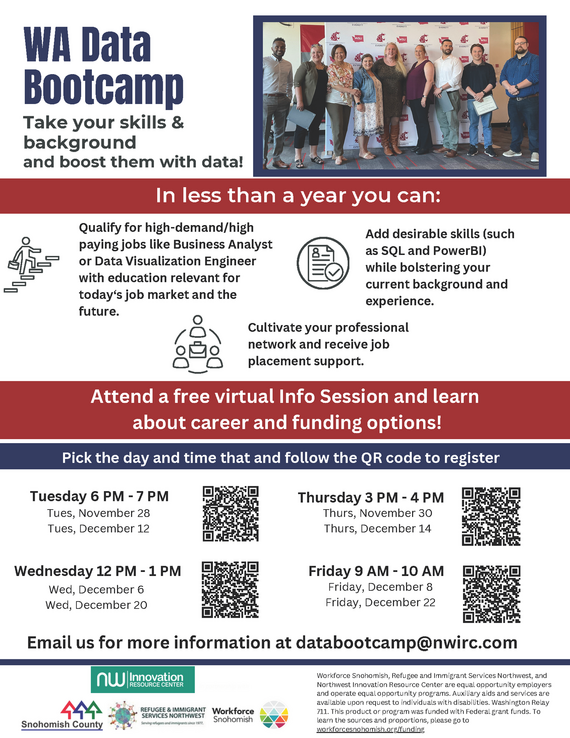WA Data Bootcamp Flyer