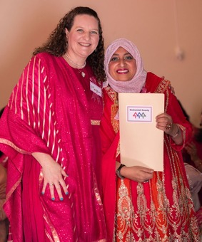 Megan with Ayesha Khan