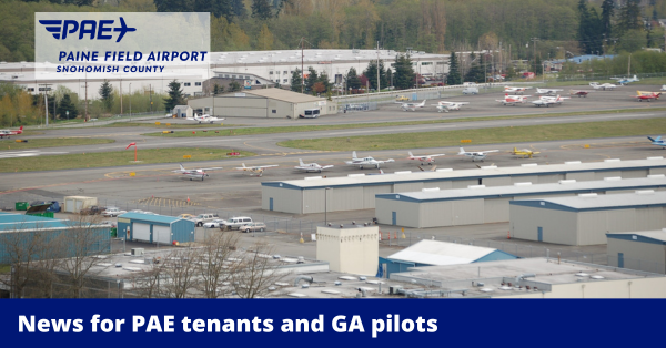 Stay informed with news tailored for PAE tenants and GA pilots, important updates available