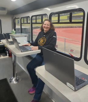 On the Goodwill Mobile Bus Classroom