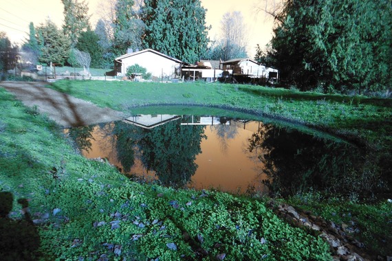 Stormwater detention pond