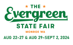 Evergreen State Fair Logo with Fair Dates - AUG 22-27 and AUG 29-Sept 2