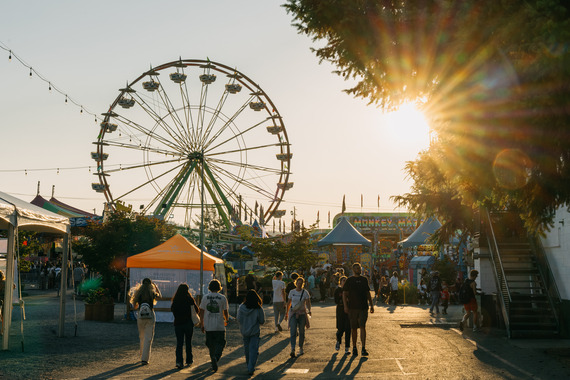 Sunset over a carnvial