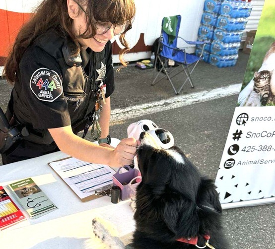 Animal Control Officer at public safety event in Stanwood, WA on August 6, 2024. 