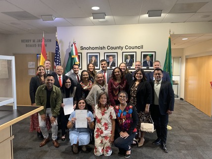 Snohomish County Council recognize Hispanic Heritage Month with Leaders from Across the County