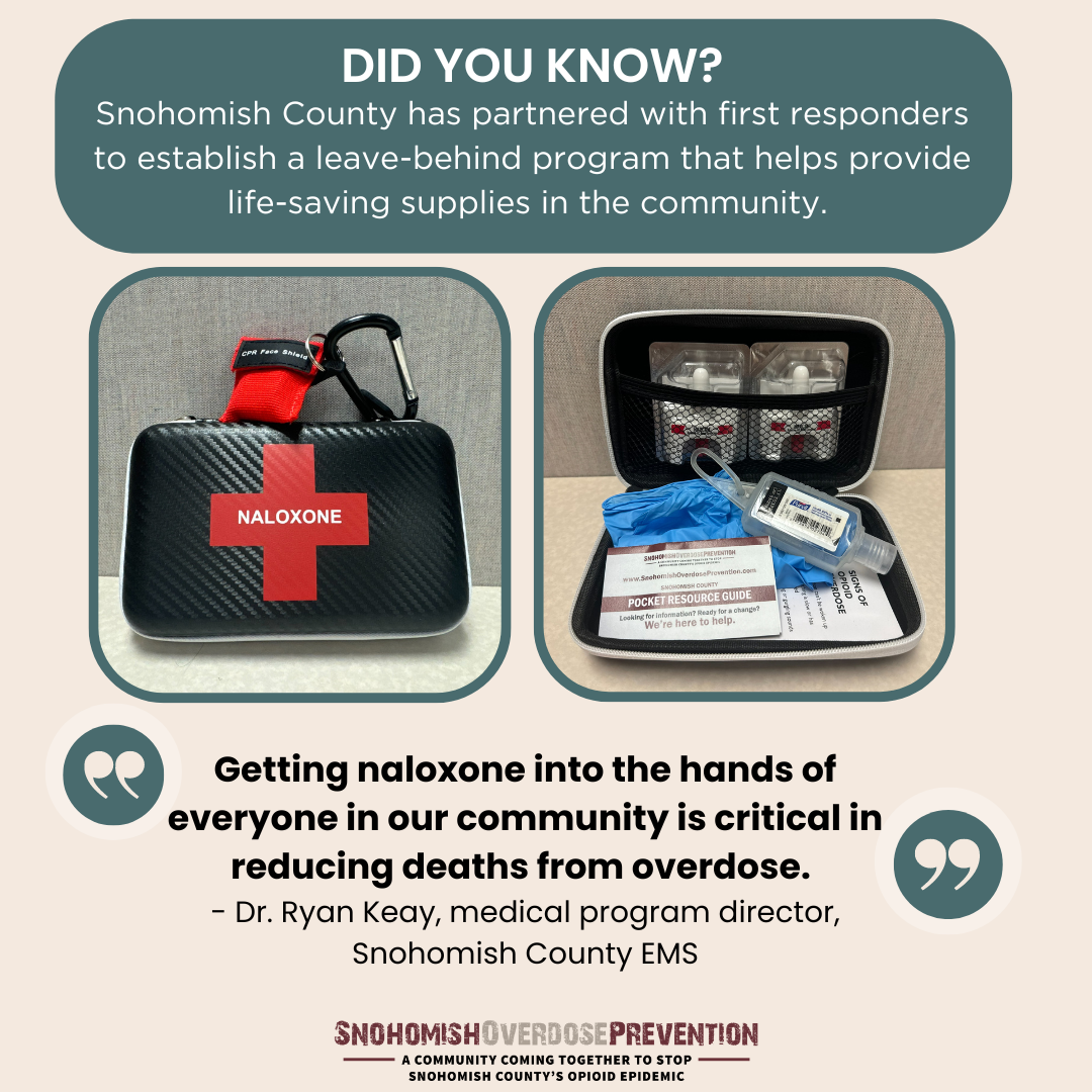 Naloxone leave-behind kit