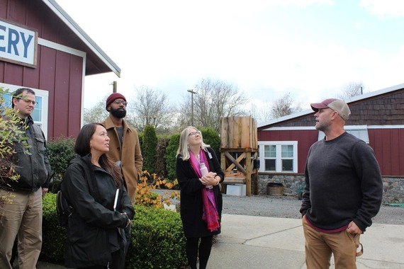 House Local Government Committee Members tour a local farm and talk with farmers about the open spaces tax bill during a tour in November 2024