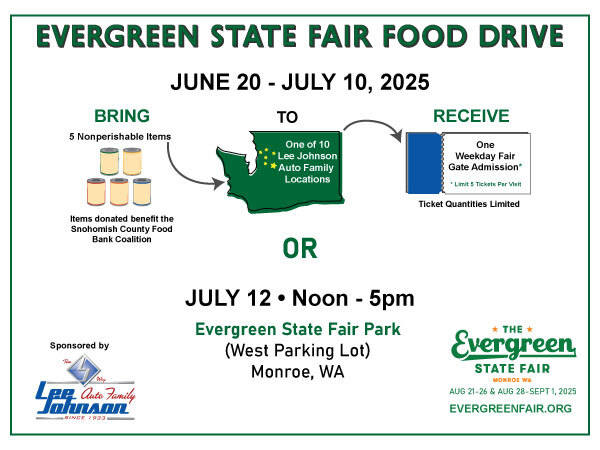How to donate for the Evergreen State Fair Food Drive
