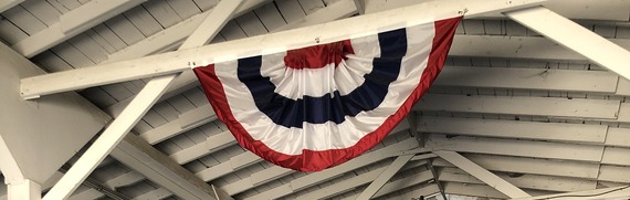 Red white and blue banner 