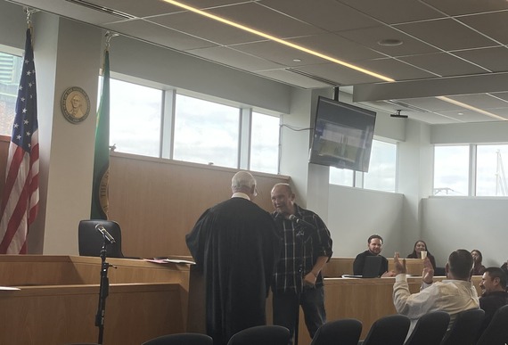 Judge Wilson and Michael in court