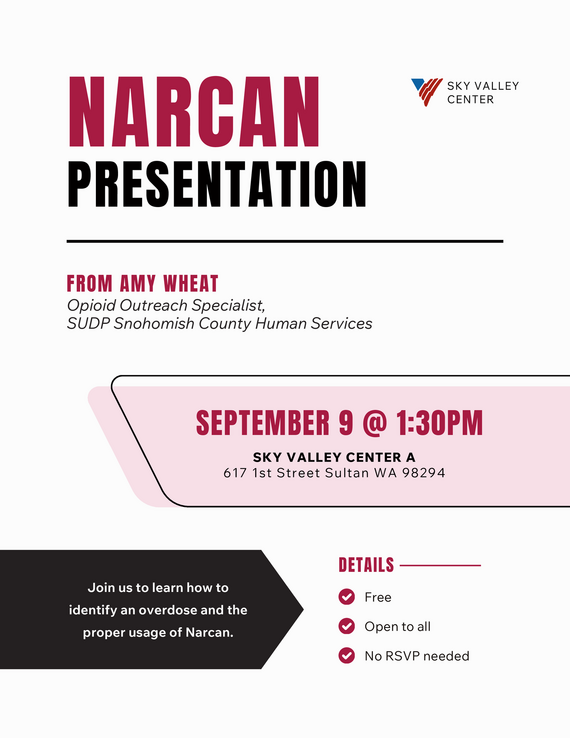 Narcan training flyer