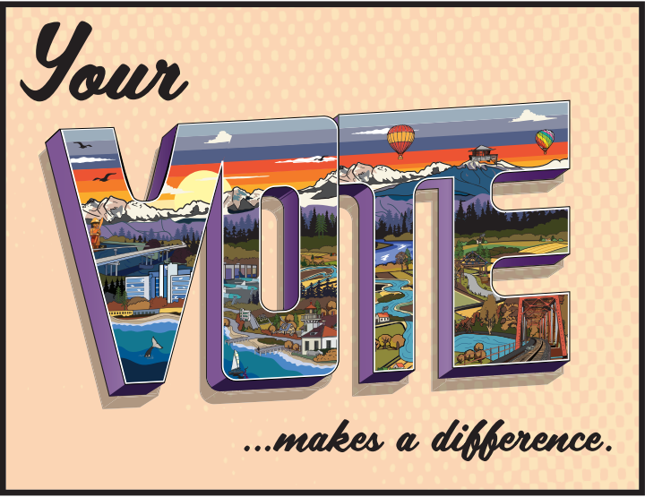 Graphic that says "Your vote makes a difference"