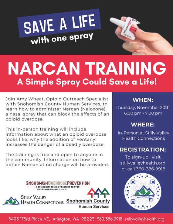 Narcan training flyer Nov. 20, 2025.