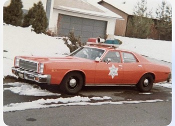 Orange patrol car