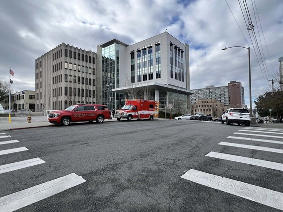 Courtroom evacuation Feb. 19.