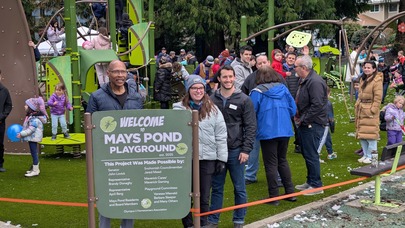 Mays Pond Playground Ribbon Cutting