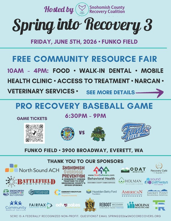 Spring Into Recovery June 3 flyer, English