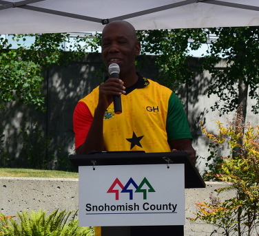 President of the NAACP in Snohomish County, John Agyapong.