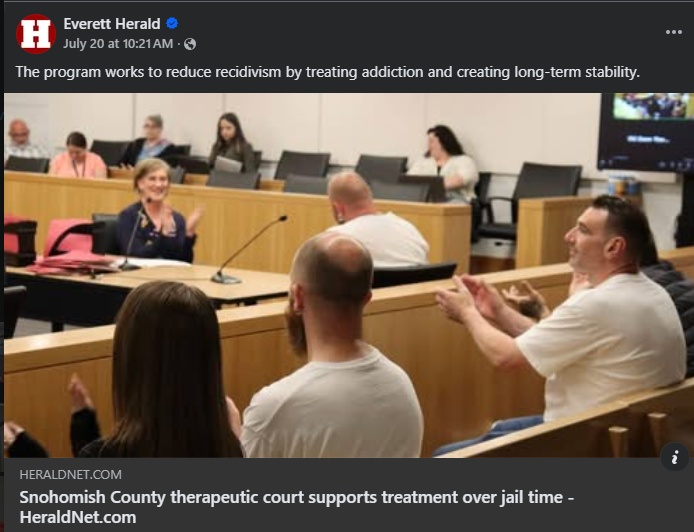 Facebook post on Snohomish County Adult Treatment Court