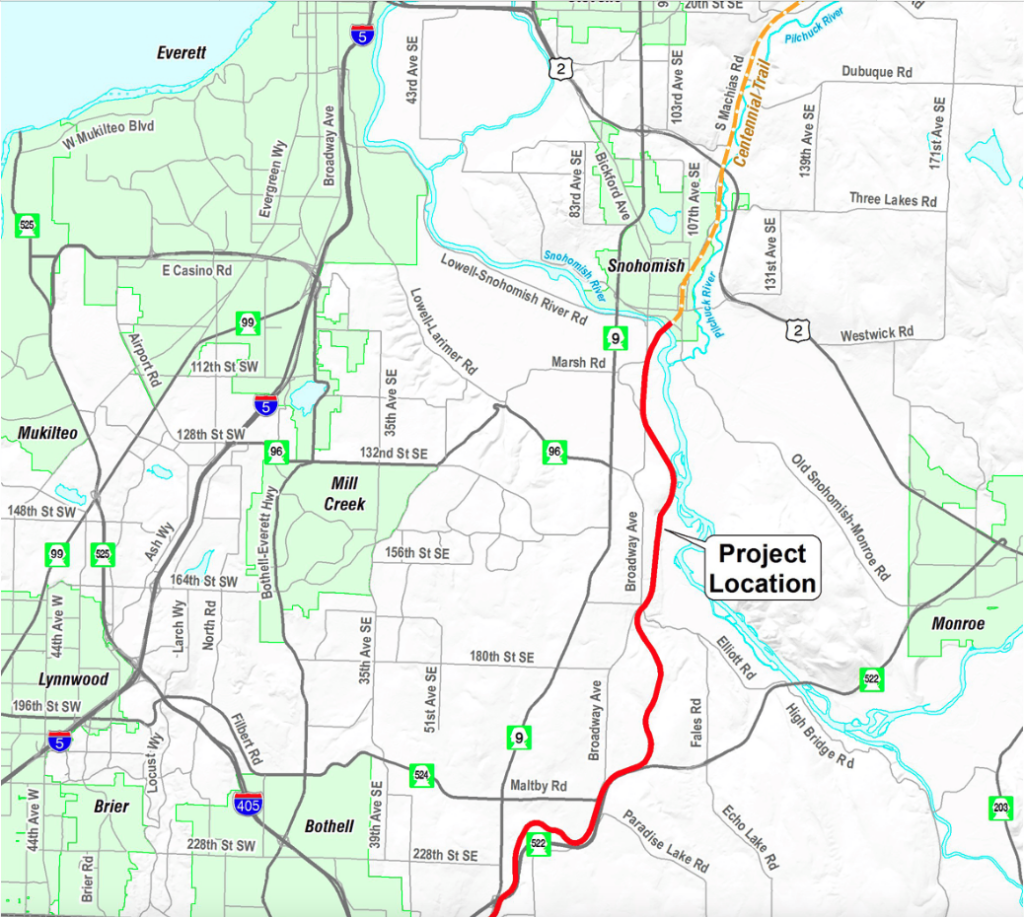 Centennial Trail project map