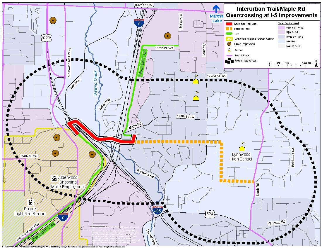 Interurban Trail and Maple Rd Project Map (Revised)