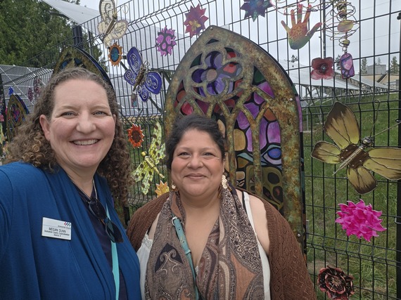 Chair Dunn with artist Luisana Hernandez