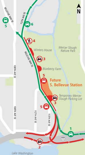 Map of Bellevue Way Southeast