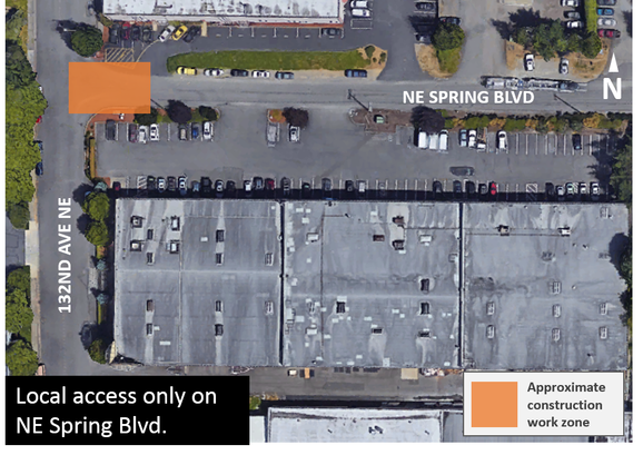 Map of intersection closure in BelRed.