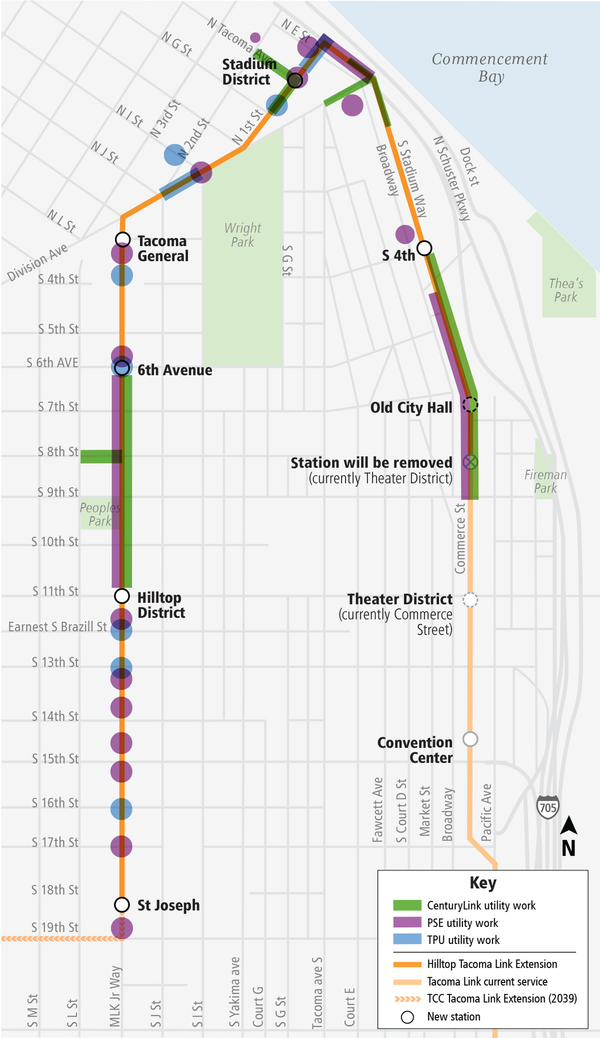 Tacoma Link Light Rail Expansion Map | Shelly Lighting