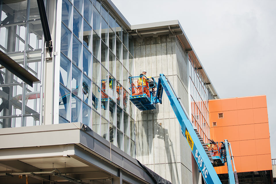 Mercer Island glass curtain wall