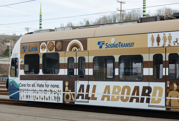 Wrapped train for All Aboard campaign