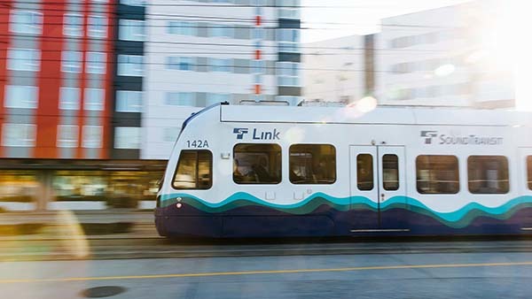 Photo of Link light rail.