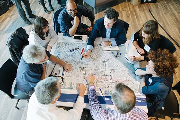 Sound Transit staff meet with the public to discuss possible routes for the West Seattle and Ballard Link Extension project.