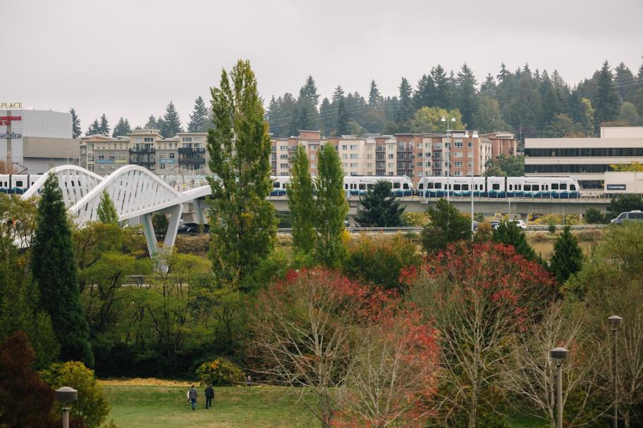 Northgate train on elevated track