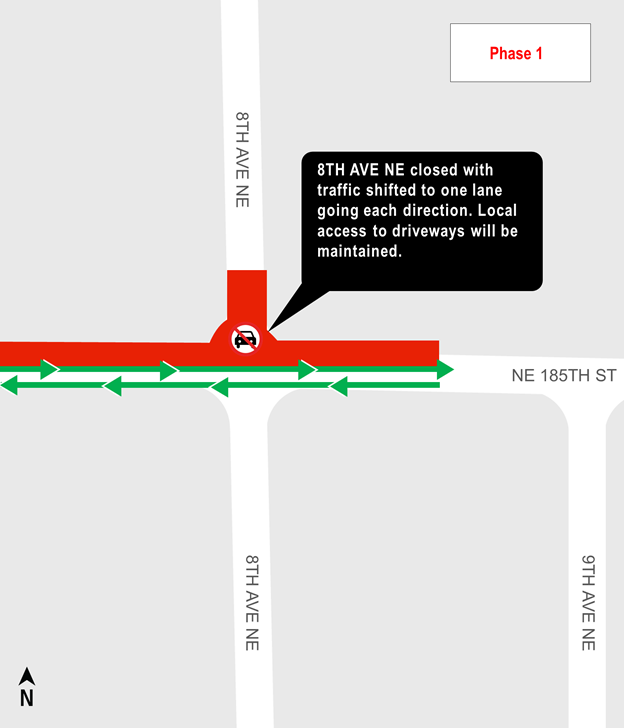 Map of phase one of work.