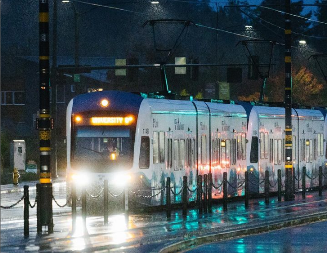 Link Train in Rain