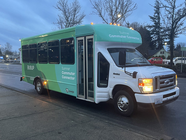 Photo of the new Sumner Commuter Connector shuttle bus