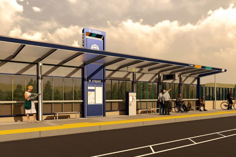 Example rendering of Stride bus station