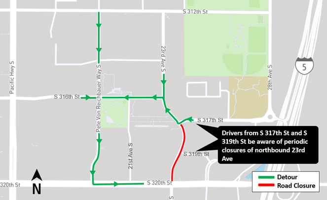 Closure of 23rd Ave