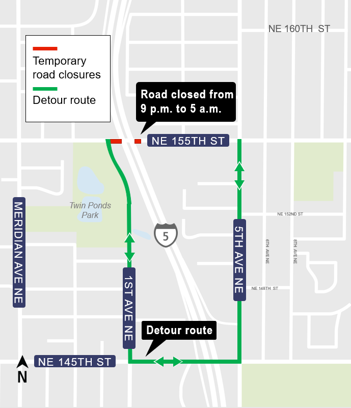 155th Closure Map