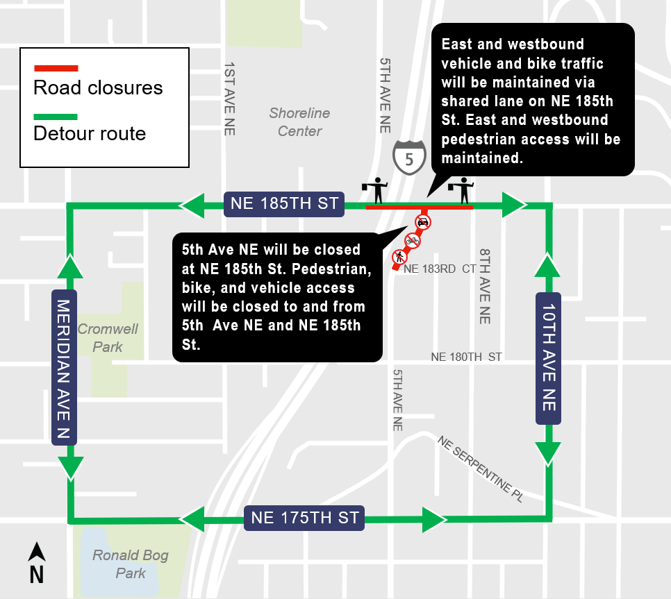 175th/185th 5th Closure Detour
