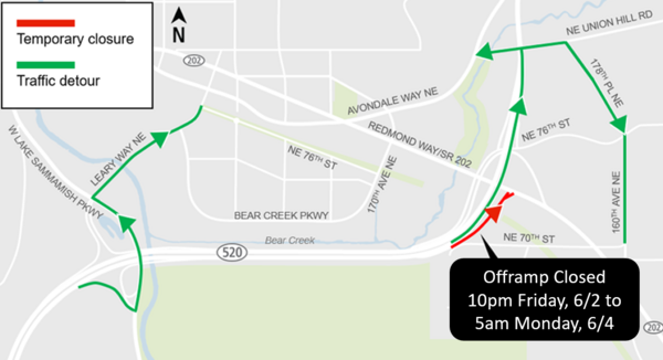 DRLE Offramp Closure Map