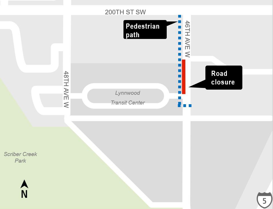 46th lane closure