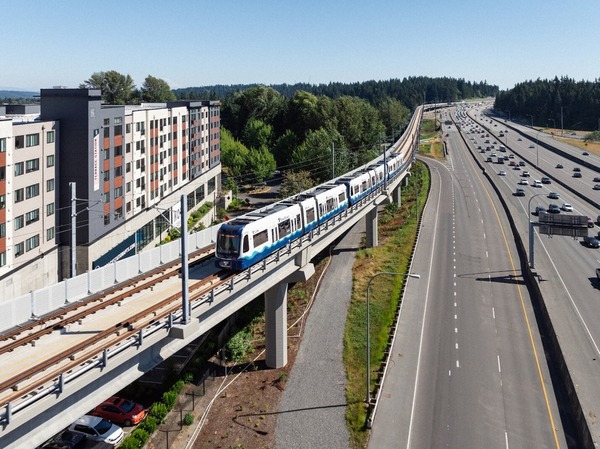 1 Line train on the tracks. 