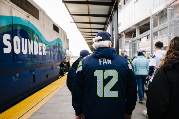 Seahawks fans getting off of the Sounder game train. 