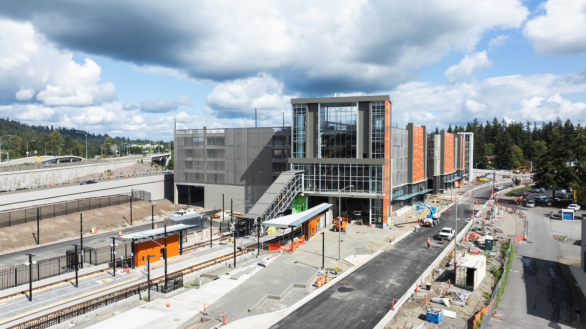 Construction nearing completion at Redmond's Marymoor Village Station 